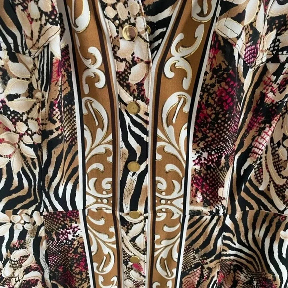 Cache Womens Button Down long Sleeve Dress - Picture 4 of 6